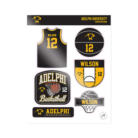 Adelphi - NCAA Men's Basketball : Carter Wilson - Sticker Sheet-0
