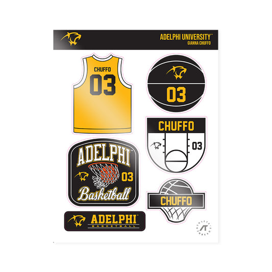 Adelphi - NCAA Women's Basketball : Gianna Chuffo - Sticker Sheet-0