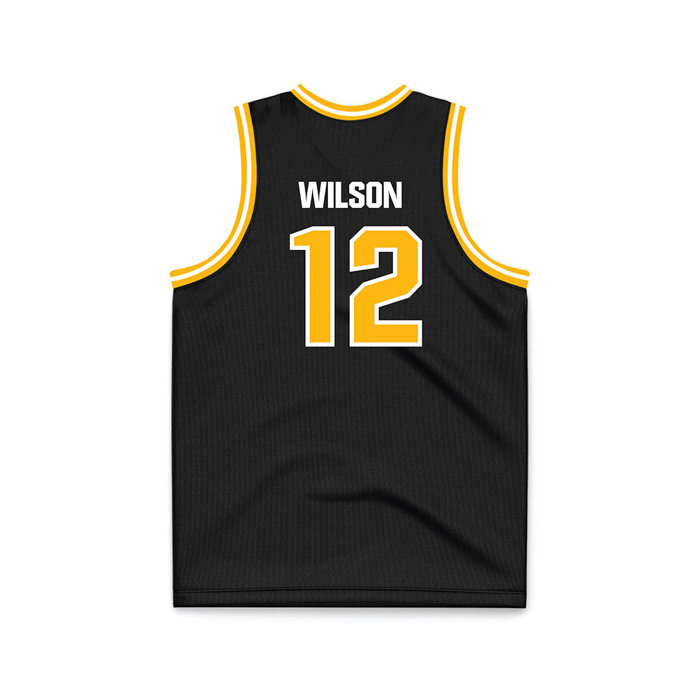 Adelphi - NCAA Men's Basketball : Carter Wilson - Black Basketball Jersey-1