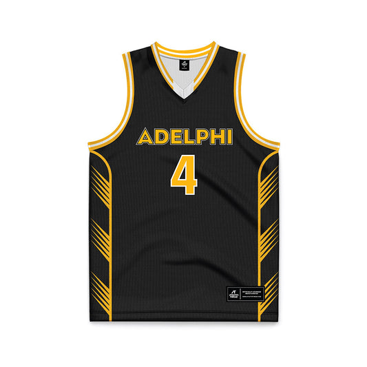Adelphi - NCAA Men's Basketball : Mason Jackson - Black Basketball Jersey-0