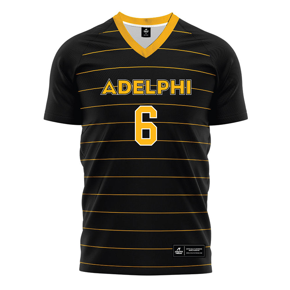 Adelphi - NCAA Men's Soccer : Arik Landau - Black Soccer Jersey-0