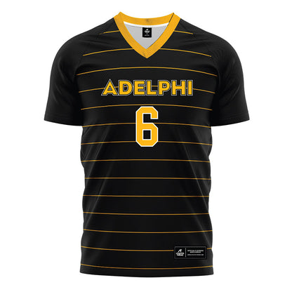 Adelphi - NCAA Men's Soccer : Arik Landau - Black Soccer Jersey-0