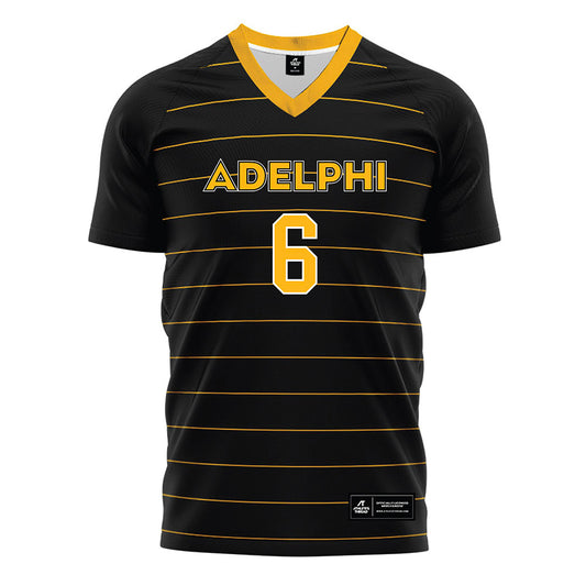Adelphi - NCAA Men's Soccer : Arik Landau - Black Soccer Jersey-0