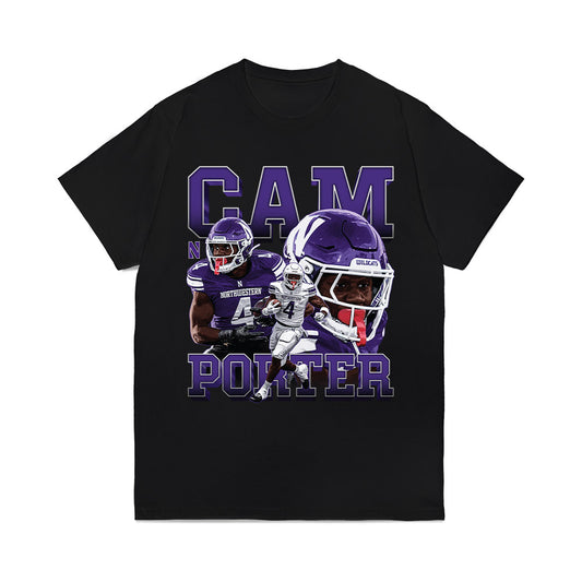 Northwestern - NCAA Football : Cam Porter - Collage Comfort Colors T-Shirt-0