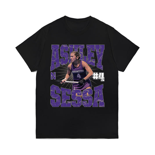 Northwestern - NCAA Women's Field Hockey : Ashley Sessa - Collage Comfort Colors T-Shirt-0
