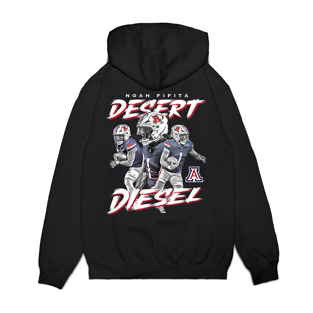 Arizona - NCAA Football : Noah Fifita - Individual Collage Premium Hooded Sweatshirt-1