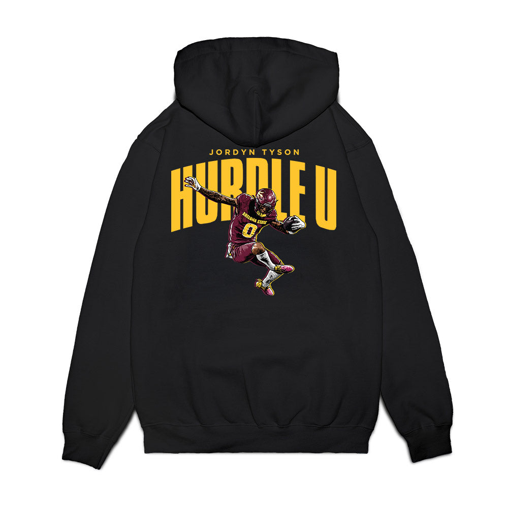 Arizona State - NCAA Football : Jordyn Tyson - Hurdle U Premium Hooded Sweatshirt-1