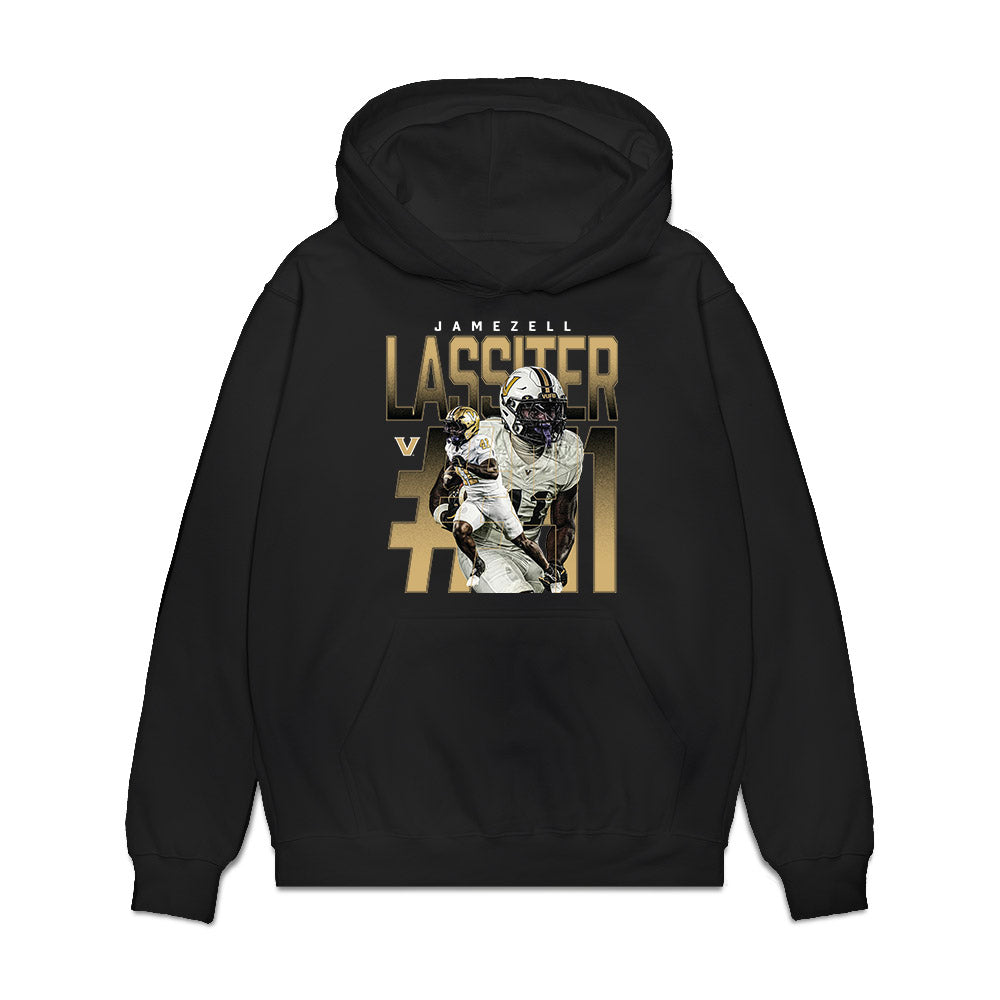 Vanderbilt - NCAA Football : Jamezell Lassiter - Collage Premium Hooded Sweatshirt-0