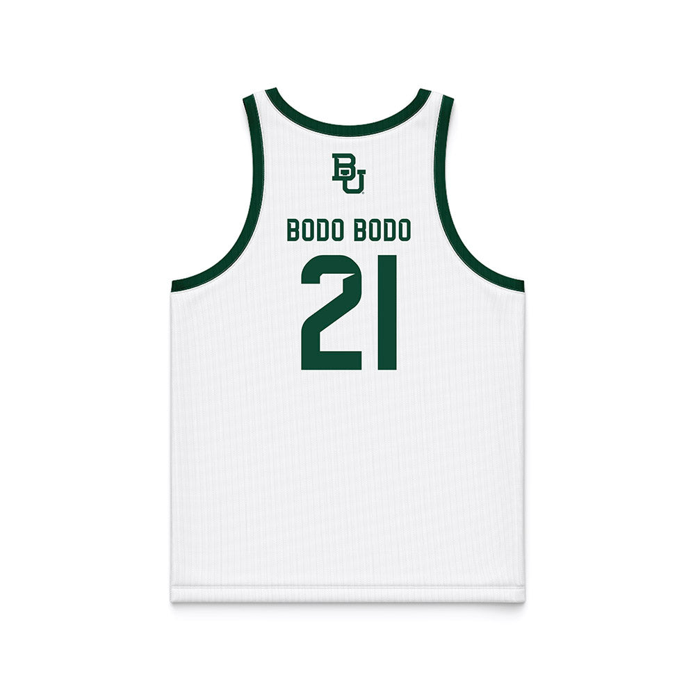 Baylor - NCAA Men's Basketball : Juslin Bodo Bodo - White Basketball Jersey-1