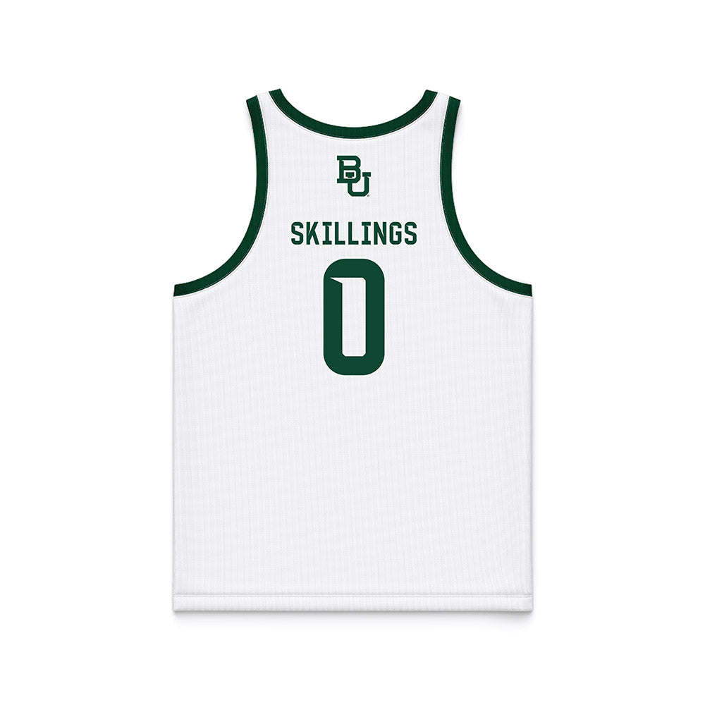 Baylor - NCAA Men's Basketball : Daniel Skillings - White Basketball Jersey-1