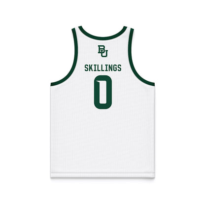 Baylor - NCAA Men's Basketball : Daniel Skillings - White Basketball Jersey-1