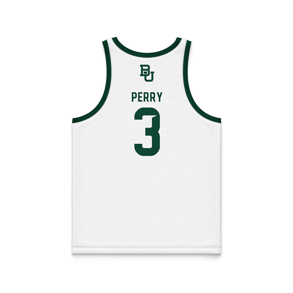 Baylor - NCAA Men's Basketball : Drew Perry - White Basketball Jersey-1