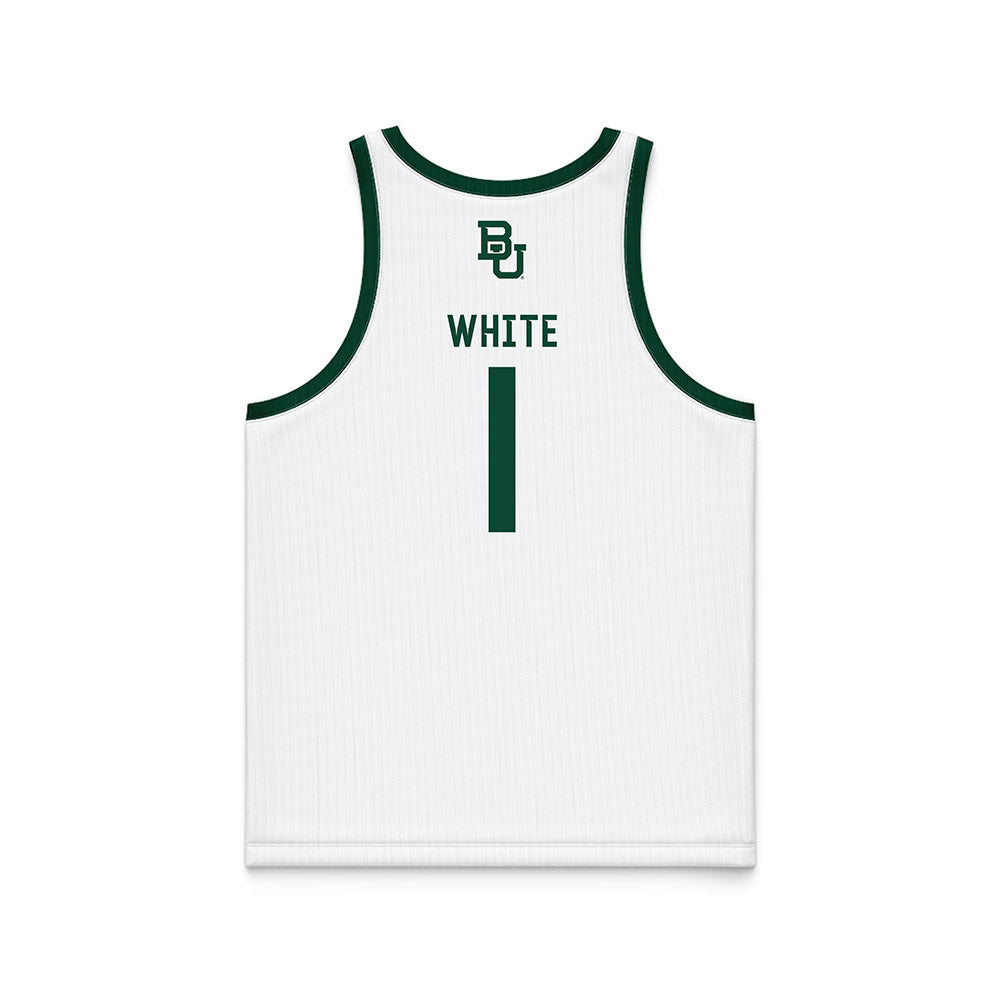 Baylor - NCAA Men's Basketball : Jaylon White - White Basketball Jersey-1