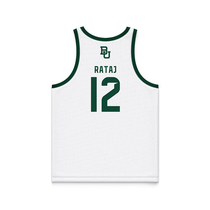 Baylor - NCAA Men's Basketball : Michael Rataj - White Basketball Jersey-1