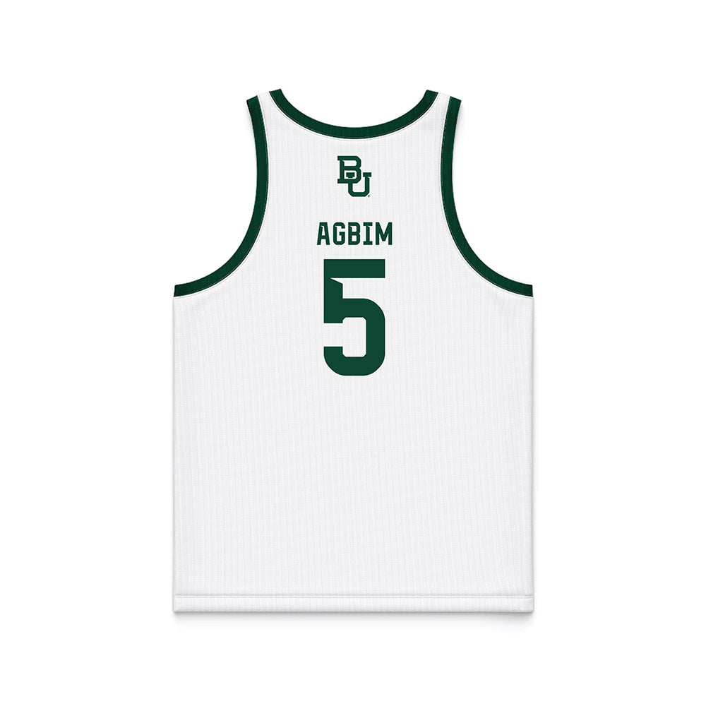Baylor - NCAA Men's Basketball : Obi Agbim - White Basketball Jersey-1