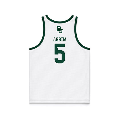 Baylor - NCAA Men's Basketball : Obi Agbim - White Basketball Jersey-1