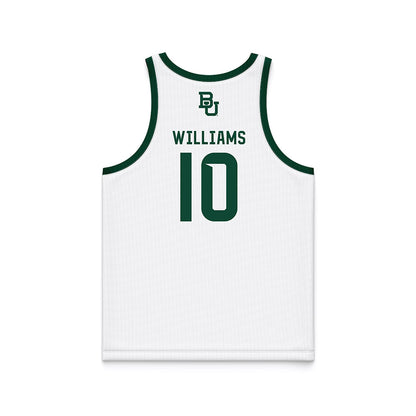 Baylor - NCAA Men's Basketball : Isaac Williams - White Basketball Jersey-1