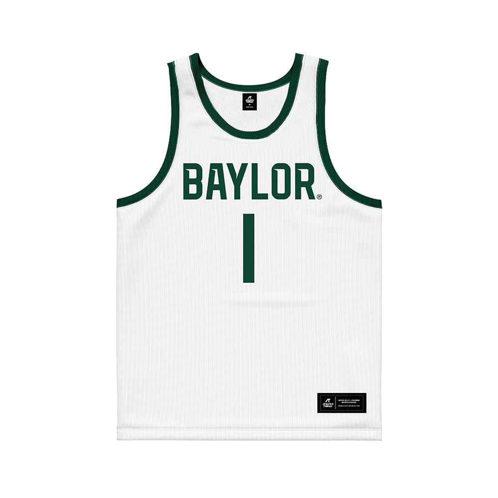 Baylor - NCAA Men's Basketball : Jaylon White - White Basketball Jersey-0