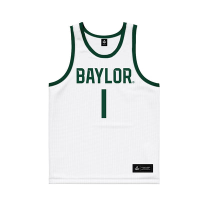 Baylor - NCAA Men's Basketball : Jaylon White - White Basketball Jersey-0