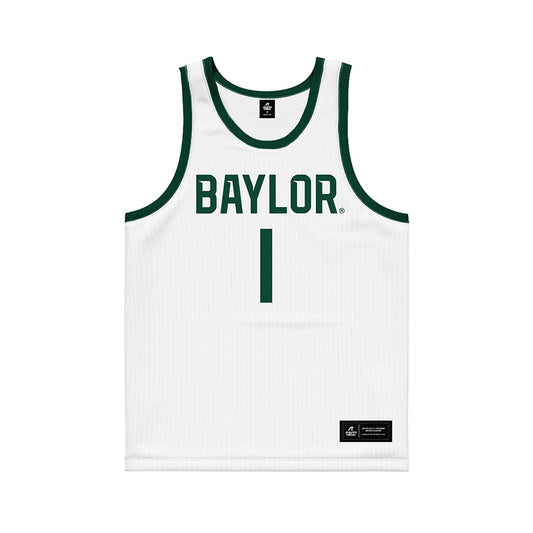 Baylor - NCAA Men's Basketball : Jaylon White - White Basketball Jersey-0