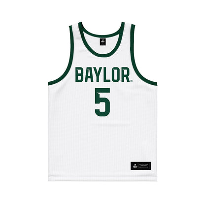 Baylor - NCAA Men's Basketball : Obi Agbim - White Basketball Jersey-0