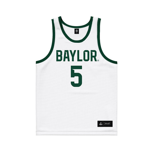 Baylor - NCAA Men's Basketball : Obi Agbim - White Basketball Jersey-0