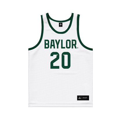 Baylor - NCAA Men's Basketball : Maikcol Perez - White Basketball Jersey-0
