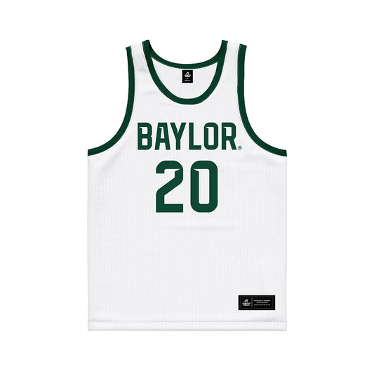 Baylor - NCAA Men's Basketball : Maikcol Perez - White Basketball Jersey-0