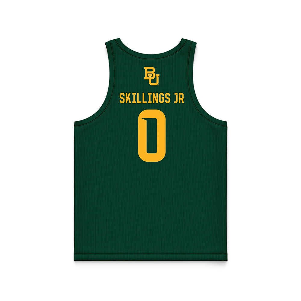 Baylor - NCAA Men's Basketball : Daniel Skillings Jr - Green Basketball Jersey-1