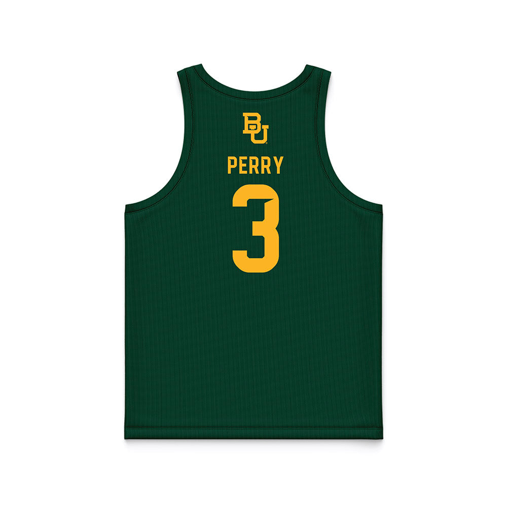 Baylor - NCAA Men's Basketball : Drew Perry - Green Basketball Jersey-1