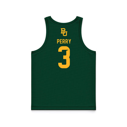 Baylor - NCAA Men's Basketball : Drew Perry - Green Basketball Jersey-1