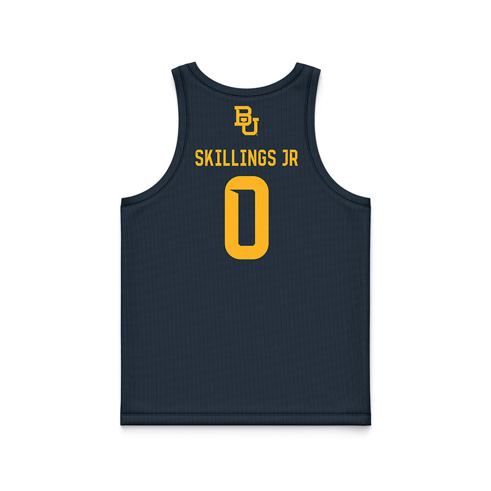 Baylor - NCAA Men's Basketball : Daniel Skillings Jr - Anthracite Basketball Jersey-1