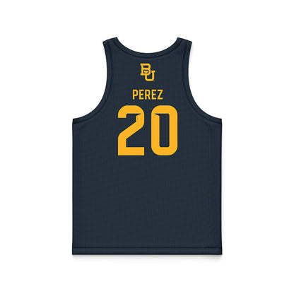 Baylor - NCAA Men's Basketball : Maikcol Perez - Anthracite Basketball Jersey-1