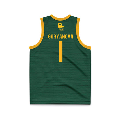 Baylor - NCAA Women's Basketball : Ines Goryanova - Green Basketball Jersey-1