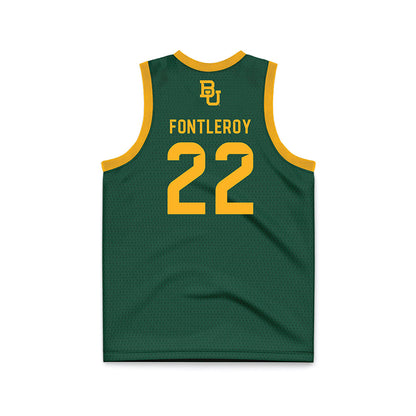 Baylor - NCAA Women's Basketball : Bella Fontleroy - Green Basketball Jersey-1