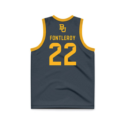 Baylor - NCAA Women's Basketball : Bella Fontleroy - Anthracite Basketball Jersey-1