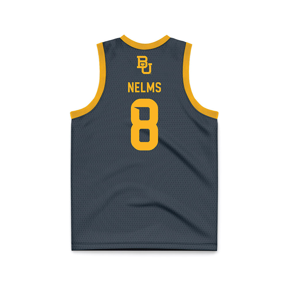 Baylor - NCAA Women's Basketball : Kayla Nelms - Anthracite Basketball Jersey-1