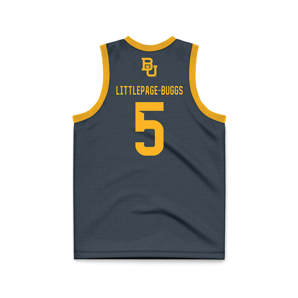 Baylor - NCAA Women's Basketball : Darianna Littlepage-Buggs - Anthracite Basketball Jersey-1