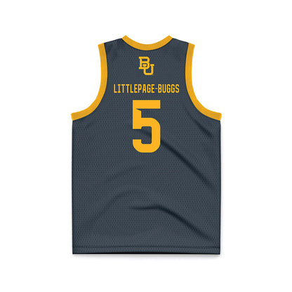Baylor - NCAA Women's Basketball : Darianna Littlepage-Buggs - Anthracite Basketball Jersey-1