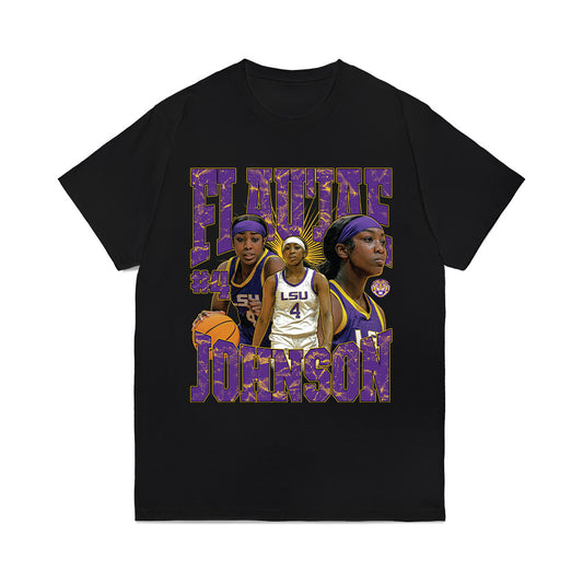 LSU - NCAA Women's Basketball : Flaujae Johnson - Collage Comfort Colors T-Shirt-0