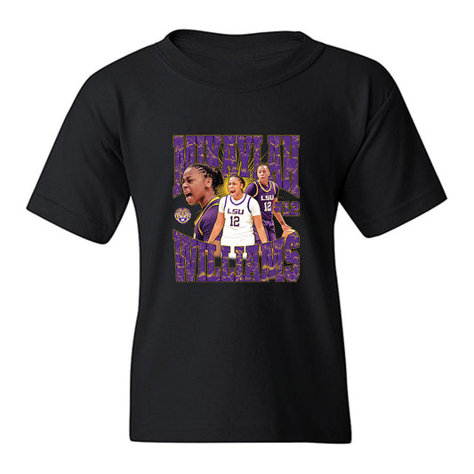 LSU - NCAA Women's Basketball : Mikaylah Williams - Collage Youth T-Shirt-0