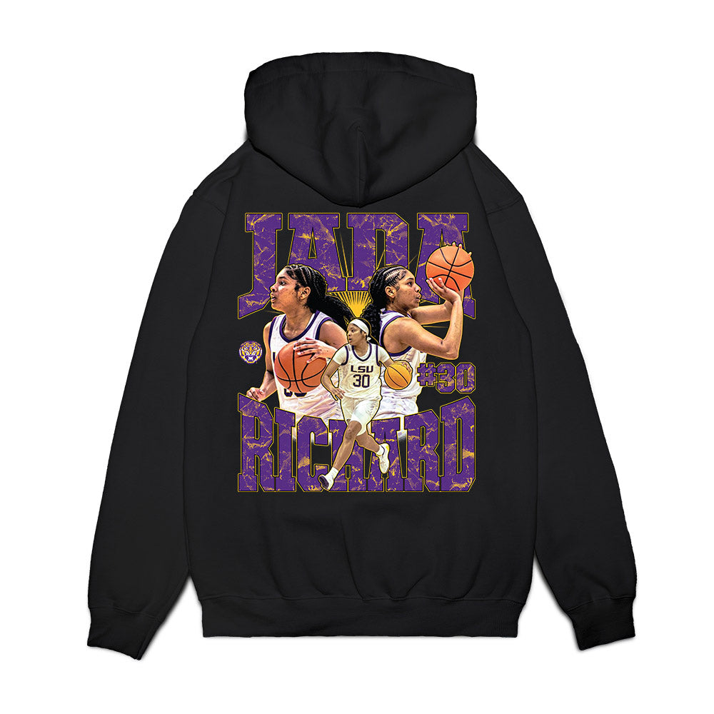 LSU - NCAA Women's Basketball : Jada Richard - Collage Premium Hooded Sweatshirt-1