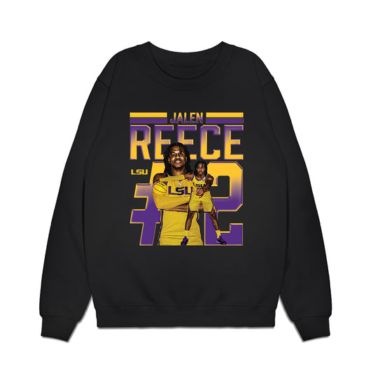 LSU - NCAA Men's Basketball : Jalen Reece - Collage Premium Crewneck Sweatshirt-0