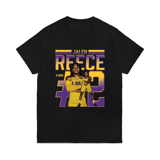 LSU - NCAA Men's Basketball : Jalen Reece - Collage Comfort Colors T-Shirt-0
