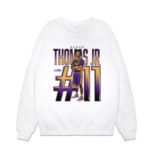 LSU - NCAA Men's Basketball : Dedan Thomas Jr. - Collage Premium Crewneck Sweatshirt-0