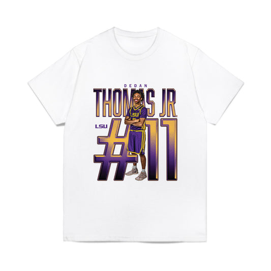 LSU - NCAA Men's Basketball : Dedan Thomas Jr. - Collage Comfort Colors T-Shirt-0