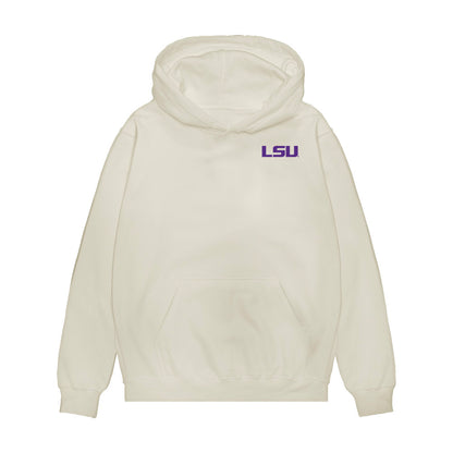 LSU - NCAA Men's Basketball : Jalen Reed - Collage Premium Hooded Sweatshirt-0