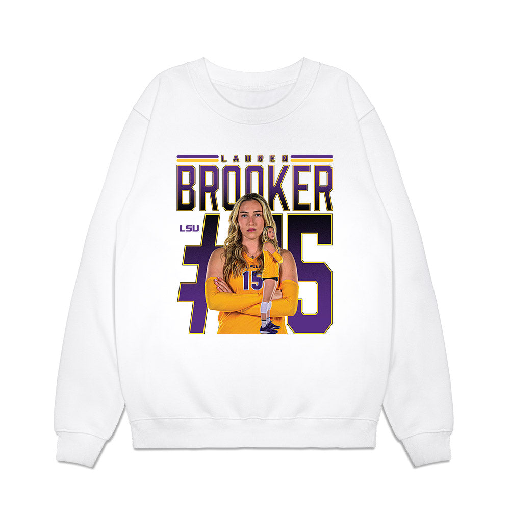 LSU - NCAA Women's Volleyball : Lauren Brooker - Collage Premium Crewneck Sweatshirt-0