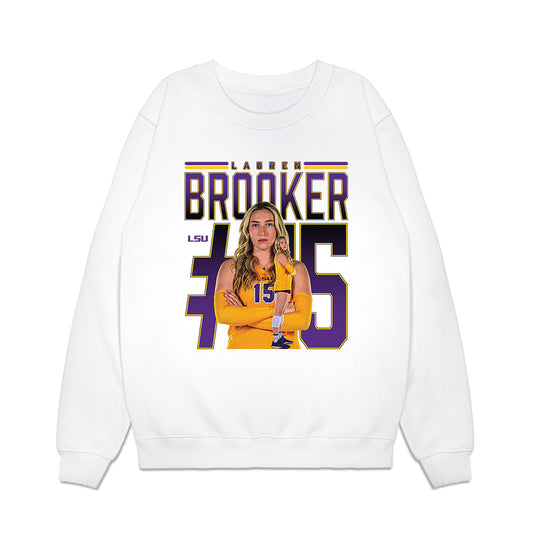 LSU - NCAA Women's Volleyball : Lauren Brooker - Collage Premium Crewneck Sweatshirt-0