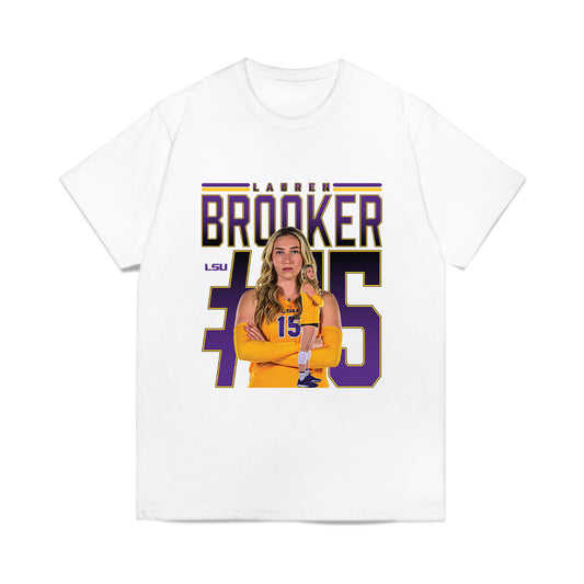 LSU - NCAA Women's Volleyball : Lauren Brooker - Collage Comfort Colors T-Shirt-0